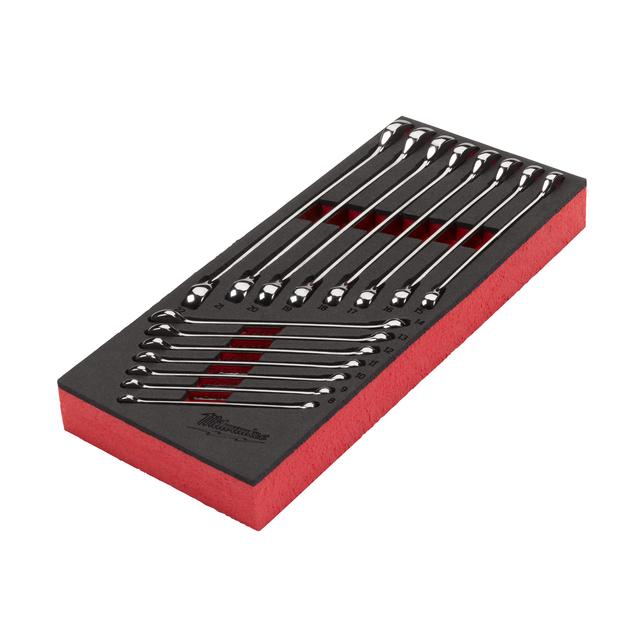 Milwaukee MAX BITE Ringmaulschlüssel Einlage 15-teilige Einlage für Werkstattwagen 78 cm