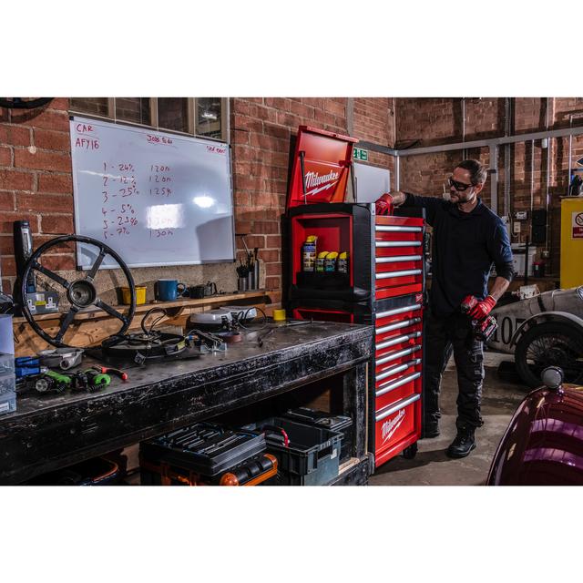 Milwaukee TOOLGUARD Werkstattwagen 78 cm / 30" rot mit 7 Schubladen