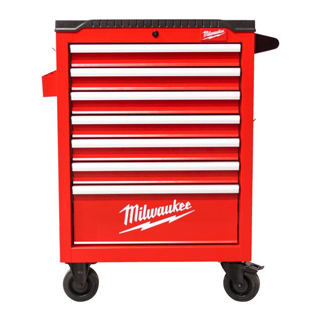 Milwaukee TOOLGUARD Werkstattwagen 69 cm / 27" rot mit 7 Schubladen