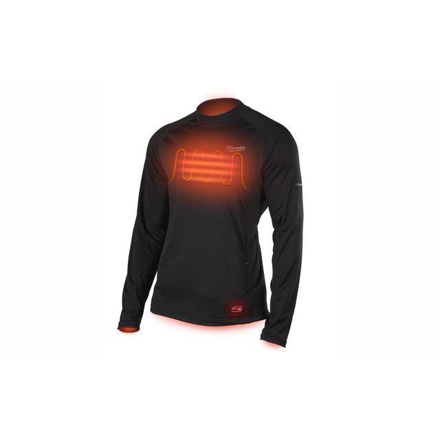 Milwaukee L4HBLB-301XL USB-Akku-Heiz-Funktions-Langarmshirt, inkl. L4B3 RED LITHIUM Akku u. Ladekabel