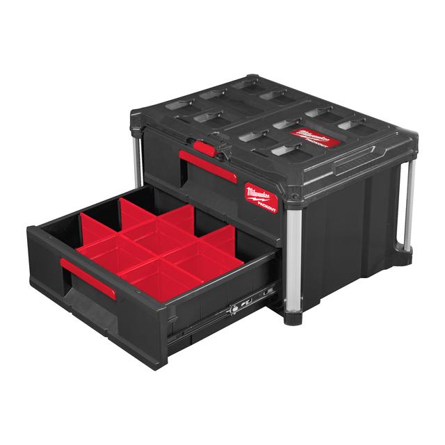 Milwaukee PACKOUT Koffer mit 2 Schubladen 560 x 410 x 360 mm