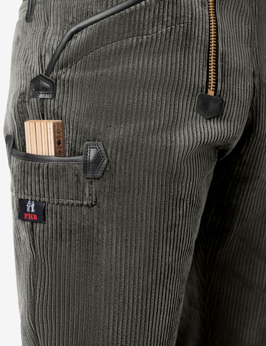 FHB ARTUR Zunfthose Trenkercord oliv-braun 42