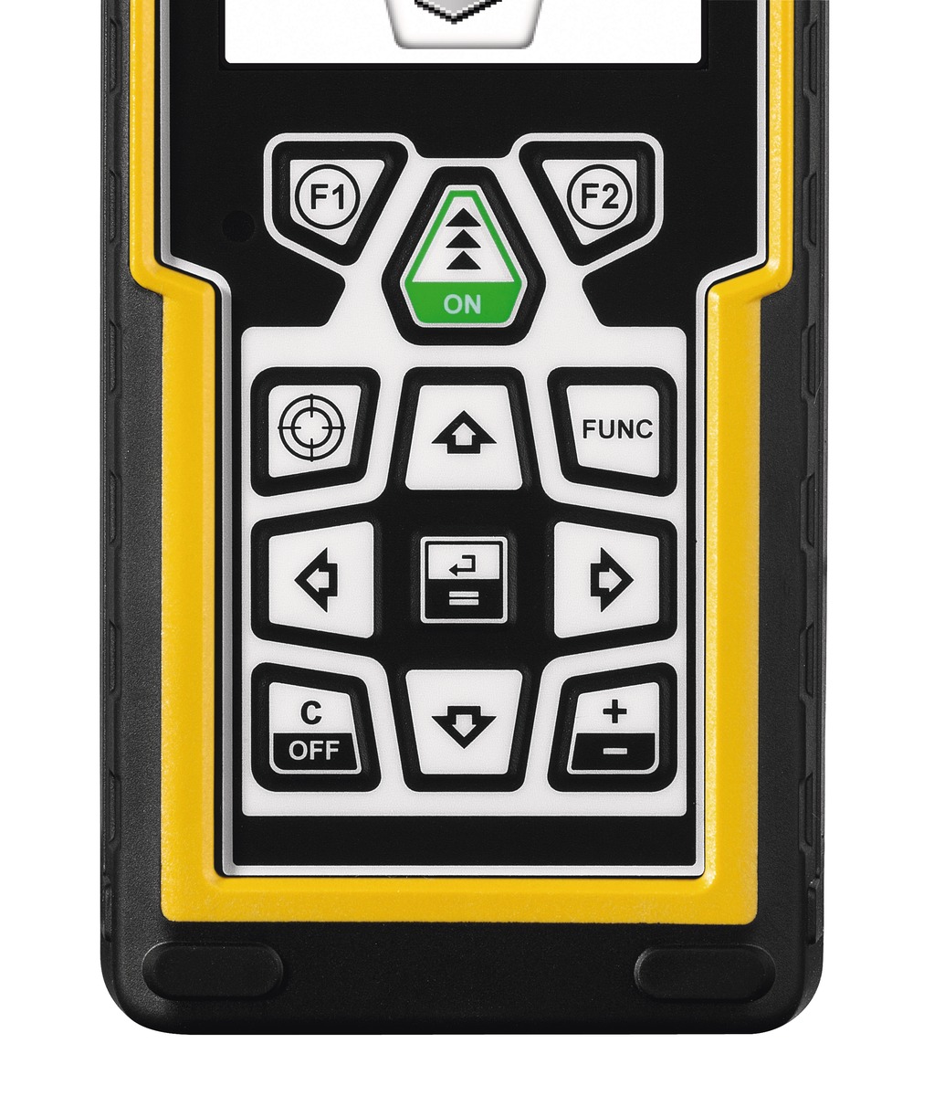 STABILA Laser-Entfernungsmesser LD 520, digitale Zielerfassung, Bluetooth Smart 4.0, max. Messbereich 200 m, 18 Funktionen (u. a. Neigungsmesser), IP 54, Tasche, Handschlaufe, inkl. Batterien (2 x AA)