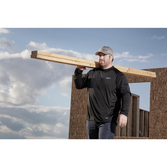 Milwaukee L4HBLB-301XL USB-Akku-Heiz-Funktions-Langarmshirt, inkl. L4B3 RED LITHIUM Akku u. Ladekabel