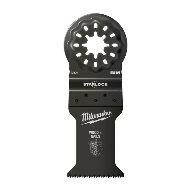 Milwaukee Multitool Starlock Bi-Metall Tauchsägeblatt für Schnitte in Holz mit Nägeln 35 x 42 mm