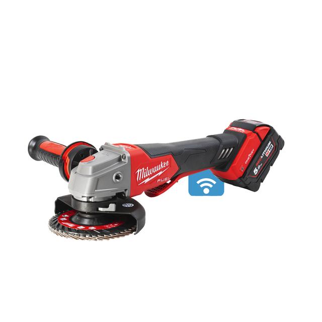 Milwaukee M18ONEFSAG125XPDB-502X M18 FUEL ONEKEY Akku-Sicherheits-Winkelschleifer
