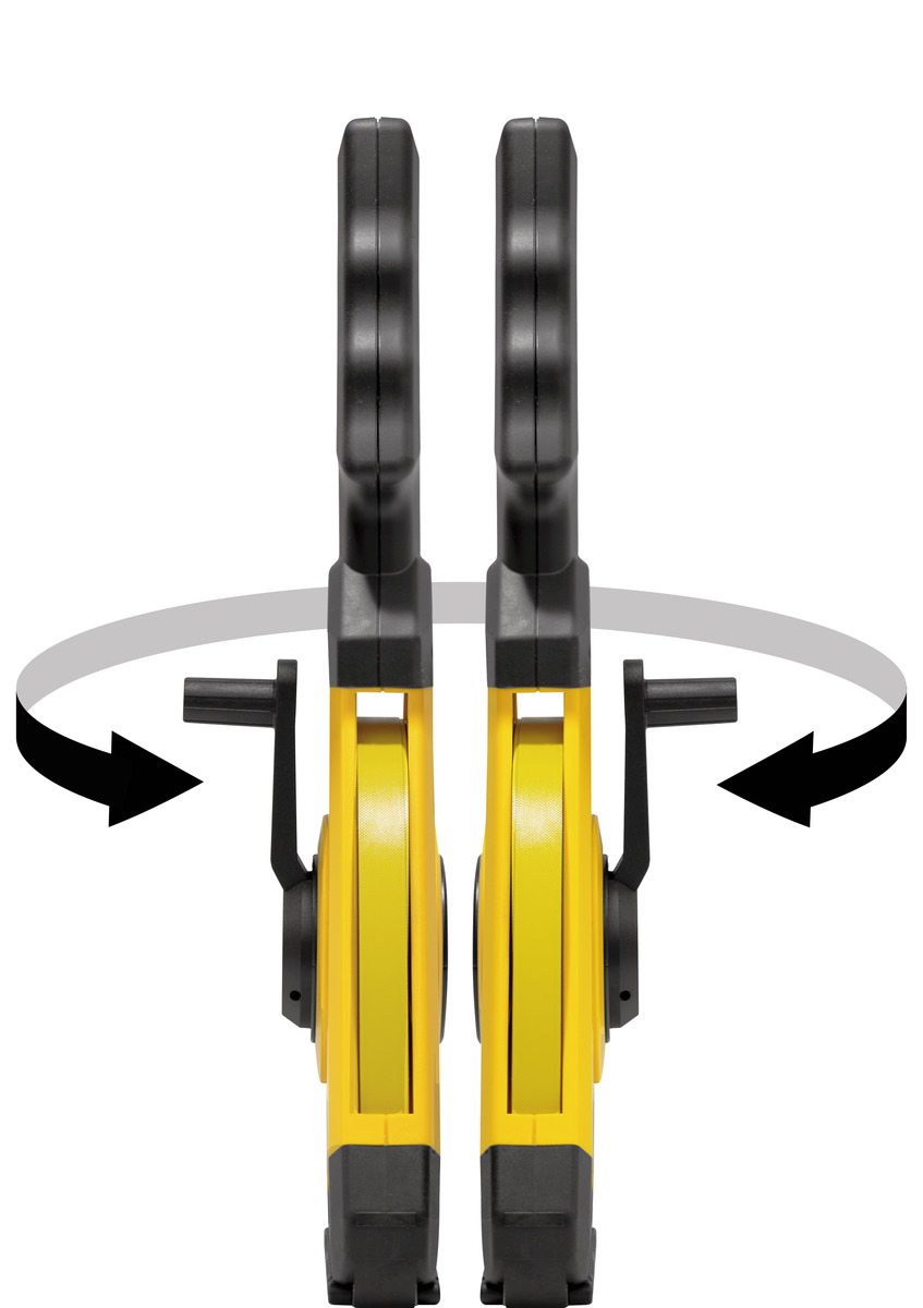 STABILA Rahmenbandmaß LBM 1000 STEEL, 30 m, Stahl-Messband mit metrischer Skala und NYLON-WRAP-Ummantelung, Universalhaken, bruchsicherer Rahmen, MID-Genauigkeit