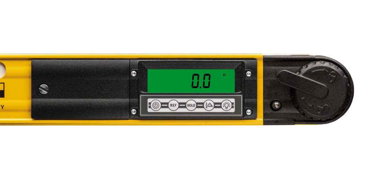 STABILA Elektronischer Winkelmesser TECH 700 DA, 45 cm, 1 Digital-Display, Messbereich: 0° – 270°, Anzeige-Modus: Grad, 1 Horizontal-Libelle, 1 Vertikal-Libelle, Schutzklasse IP 54, Tasche